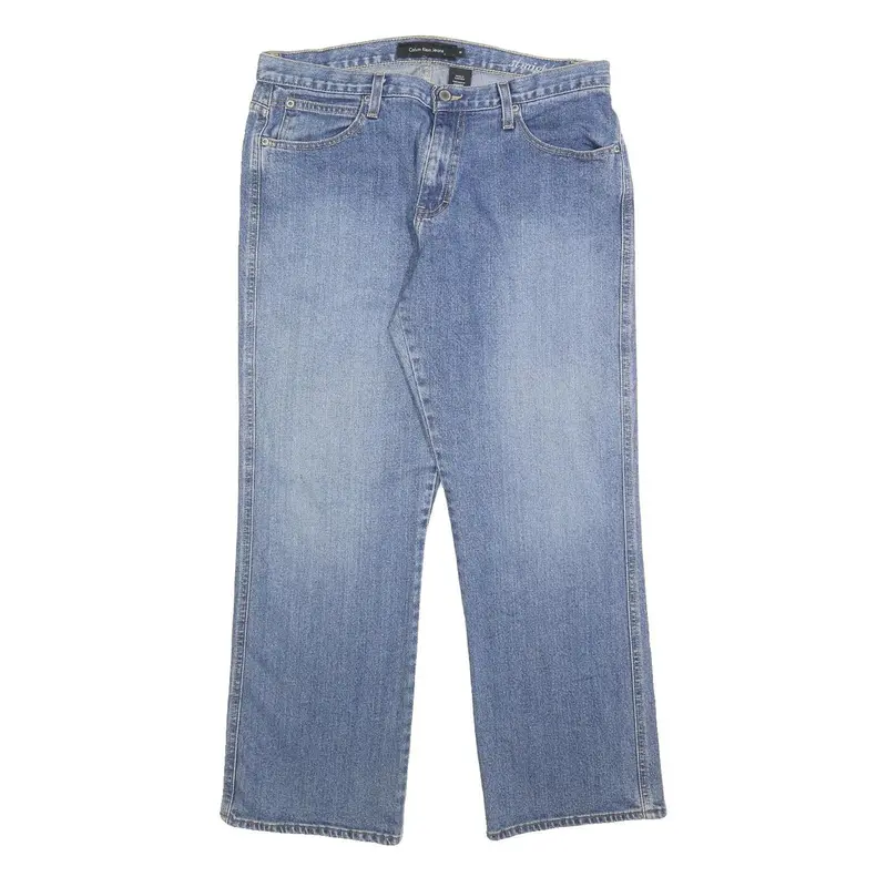 Calvin Klein Jeans Womens Relaxed Straight Denim Medium W32 L28 Casual Blue 1