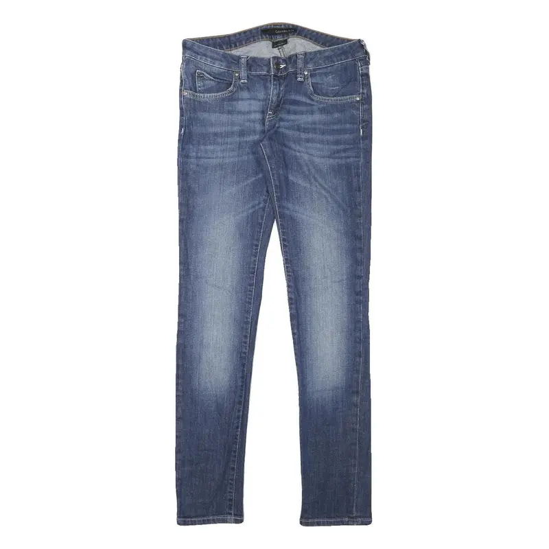 Calvin Klein Jeans Womens Slim Blue Denim Jeans W29 L31 Stylish Zip Closure 1