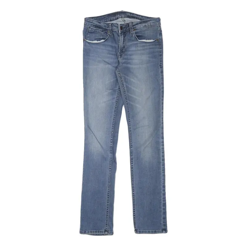 Calvin Klein Jeans Womens Slim Blue Denim Slim Fit Zip W28 L31 Skinny Jeans 1