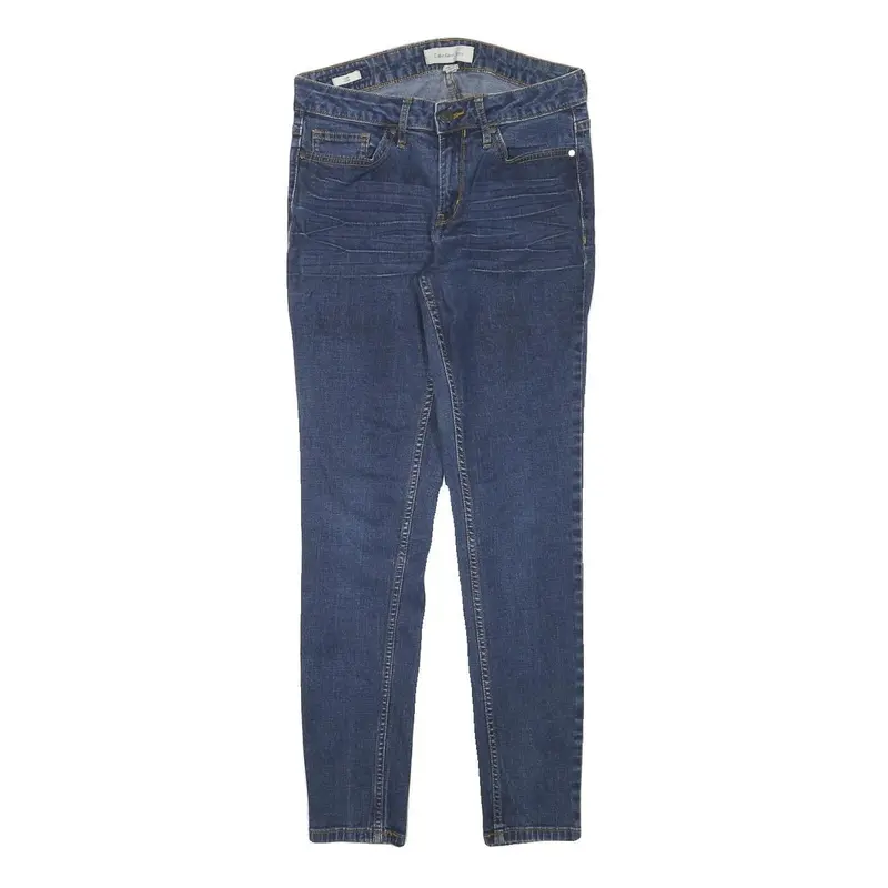 Calvin Klein Jeans Womens Slim Blue Denim Slim Jeans W26 L28 Stretch Zip 1