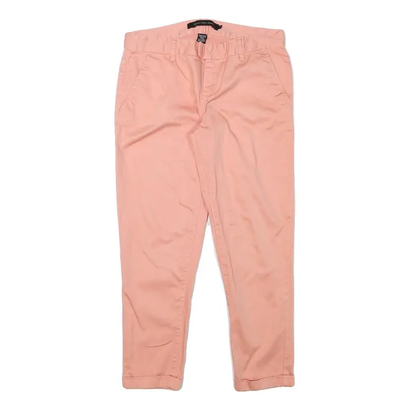 Calvin Klein Jeans Womens Slim Peach Cotton Blend Trousers W29 L24 Casual Smart 1