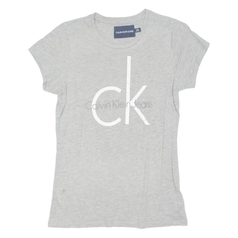 Calvin Klein Jeans Womens T-Shirt Grey S 1