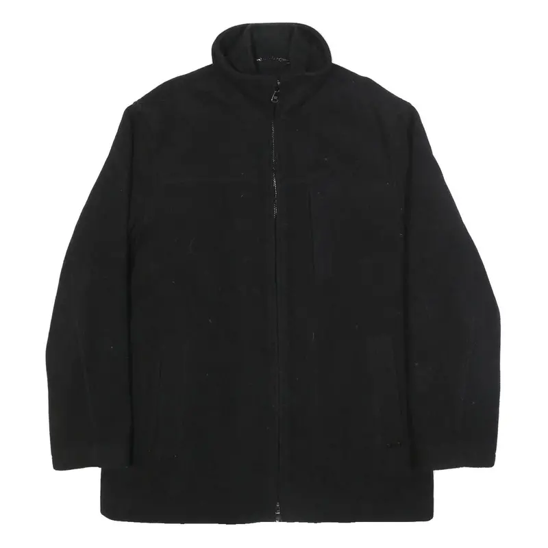 Calvin Klein Mens Black Wool Blend Jacket M Wool Blend Zip Plain Stylish 1