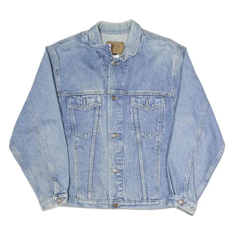 Calvin Klein Mens Blue Denim Jacket Button L Cotton Blend Classic Style 1