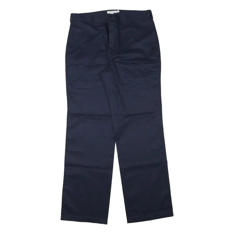 Calvin Klein Mens Cotton Blend Navy Regular Straight Trousers W34 L32 Classic 1