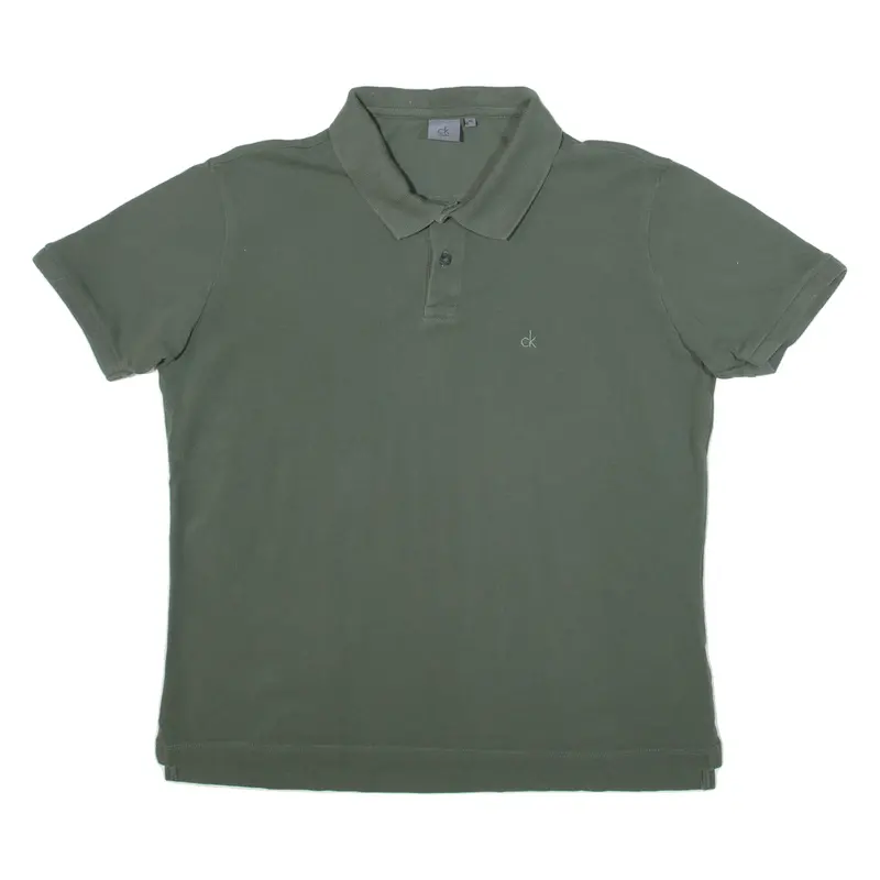 Calvin Klein Mens Polo Shirt Green Xl 1