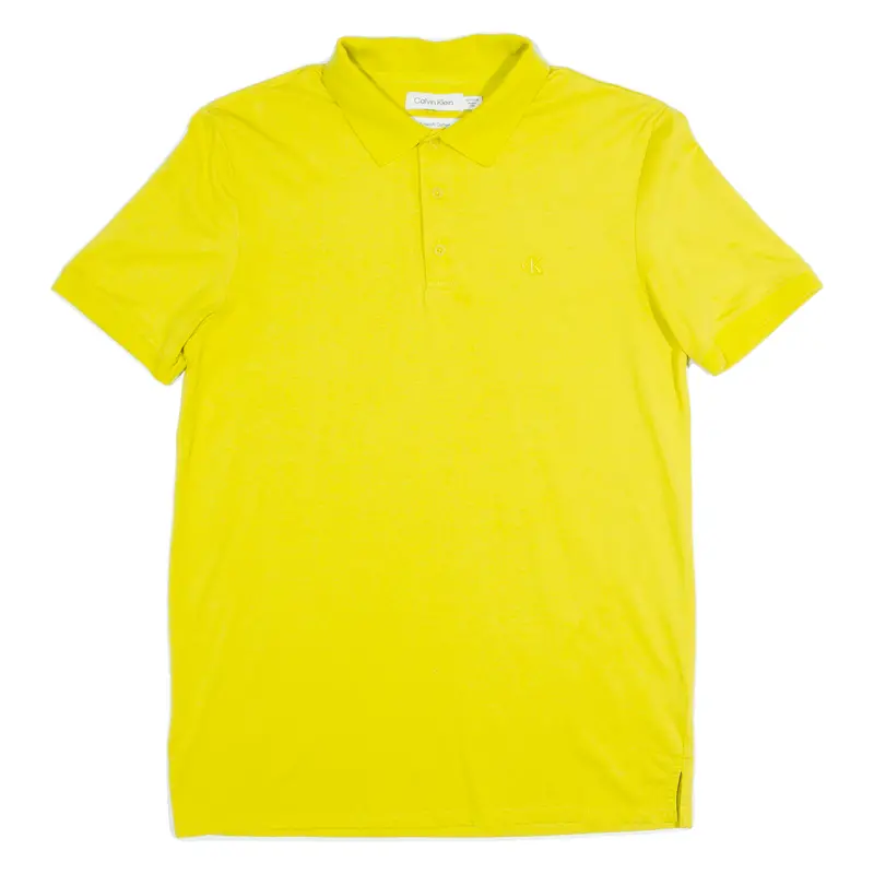 Calvin Klein Mens Polo Shirt Yellow Xs 1