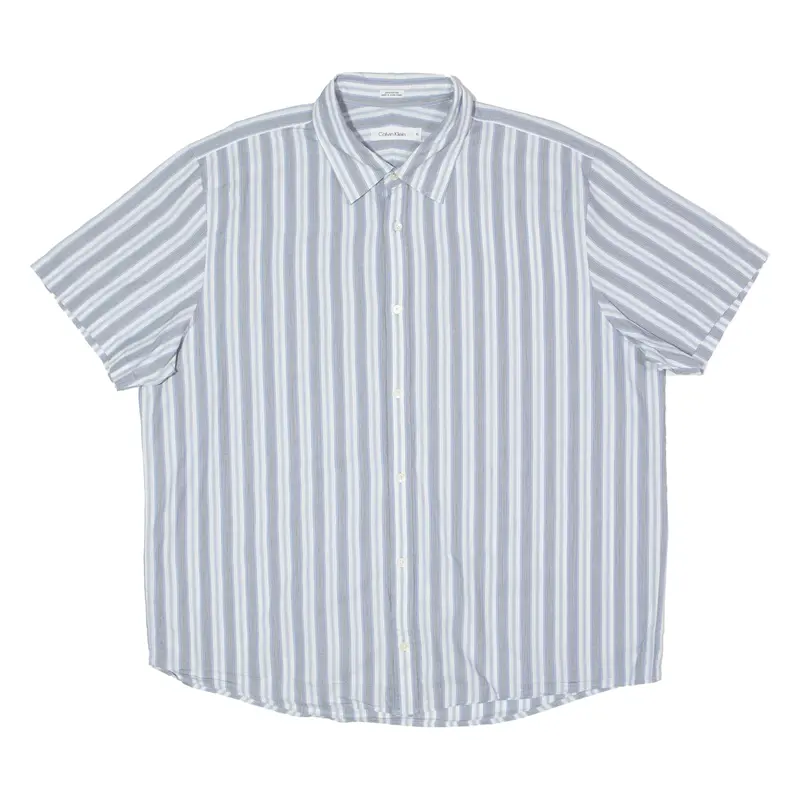 Calvin Klein Mens Shirt Blue Striped Xl 1