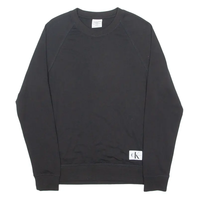 Calvin Klein Mens Sweatshirt Black Crew Neck S 1