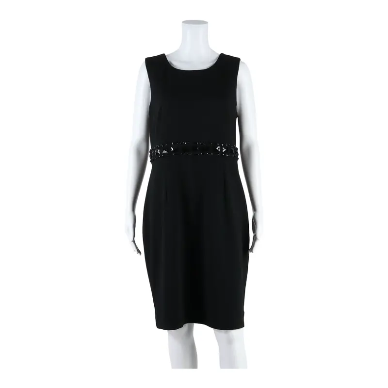 Calvin Klein Womens Pencil Dress Black Sleeveless Midi Uk 12 1