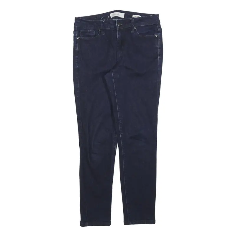 Calvin Klein Womens Slim Blue Denim Jeans W28 L26 Zip Cotton Blend Classic Fit 1