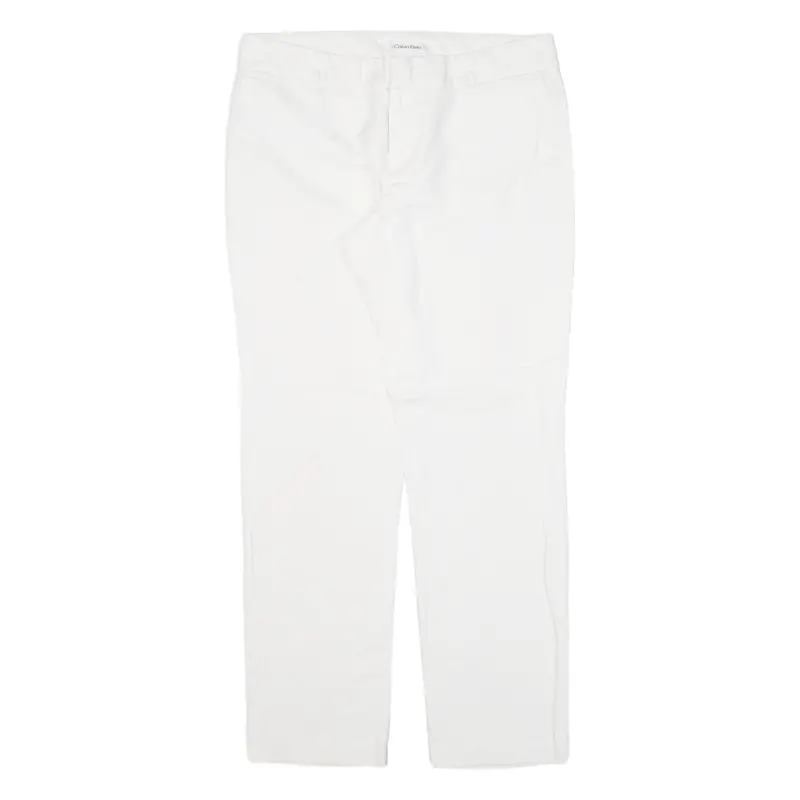 Calvin Klein Womens Trousers White Regular Tapered W31 L28 1