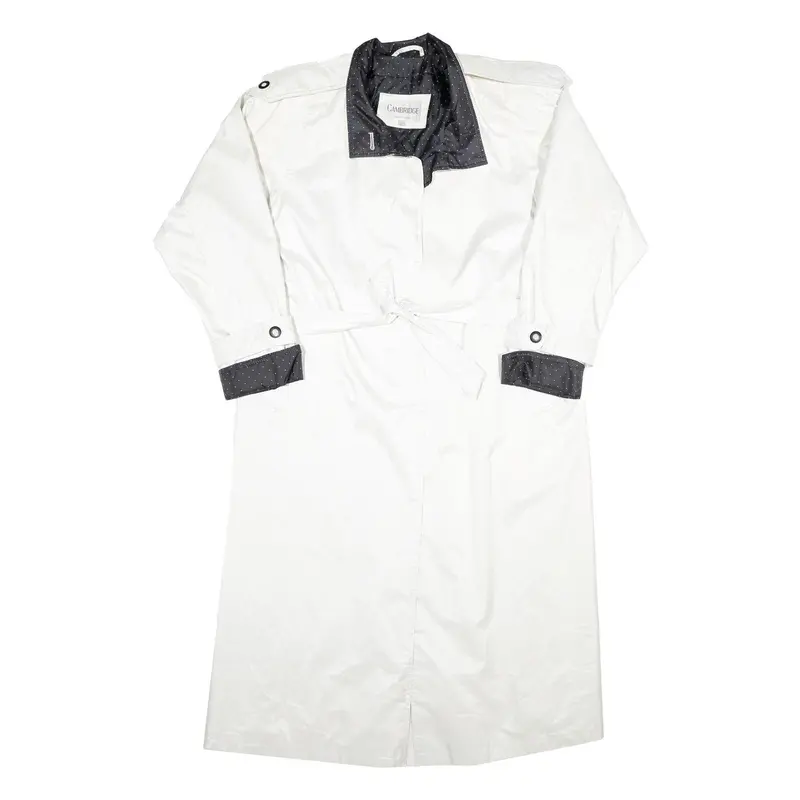 Cambridge Womens White & Black Button Jacket Uk 16 Polyester Classic Fit 1