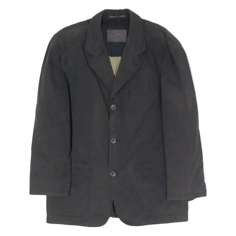 Camel Collection Mens Blazer Jacket Black Twill L 1
