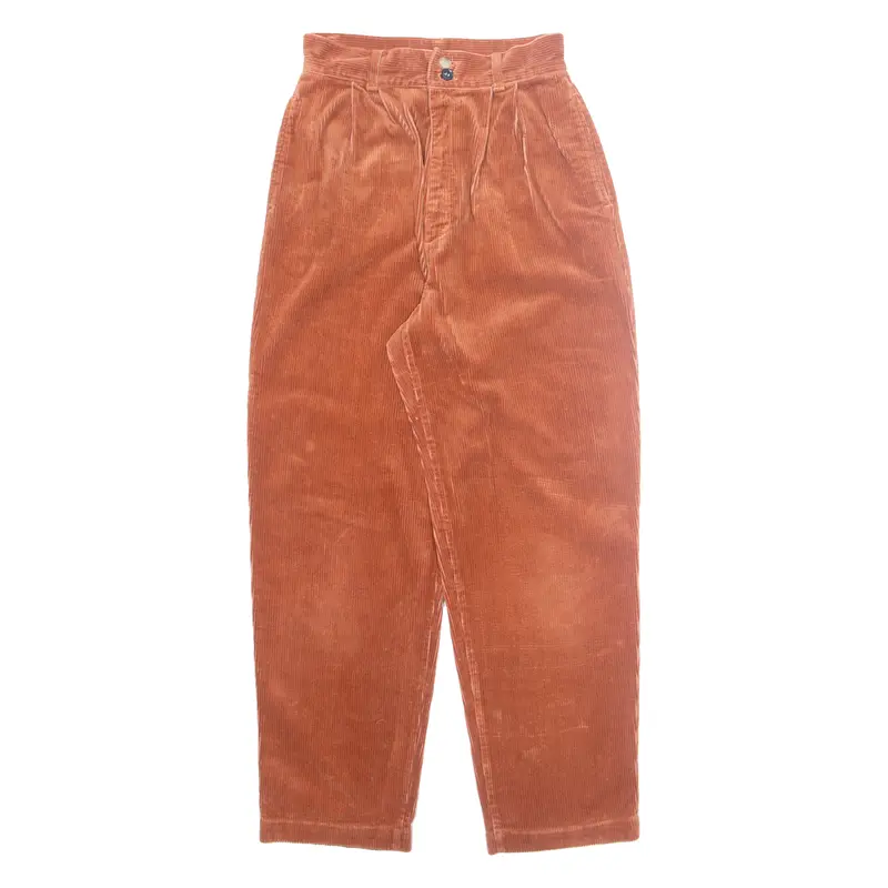 Camel Road Workwear Womens Corduroy Trousers Orange Regular Straight W24 L27 1