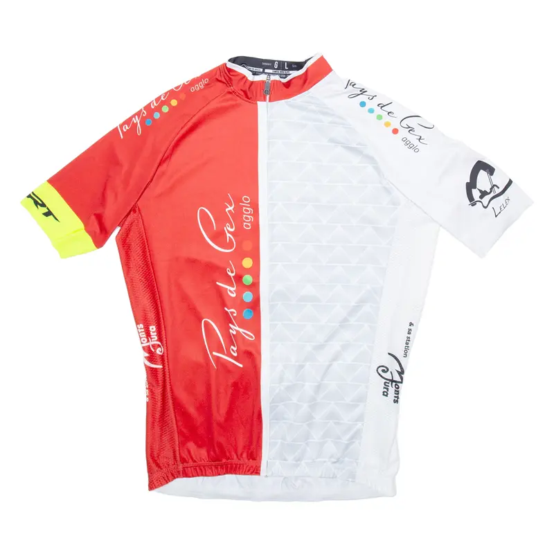 Camisa New Elite Full Zip Cycling Mens Jersey Red L 1