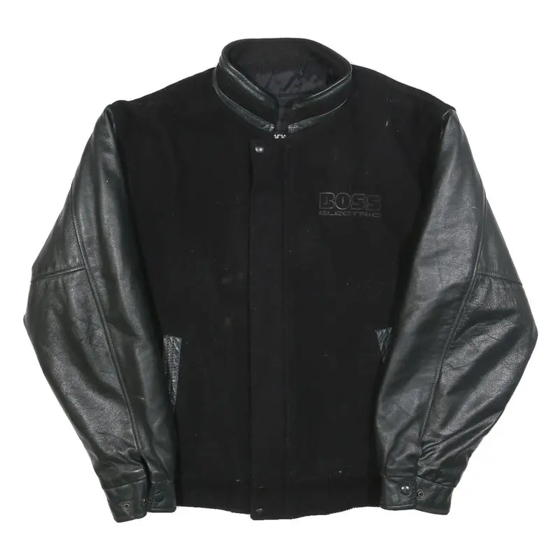 Canada Sportswear Mens Black & Dark Green Boss Electric Wool Blend Jacket L 1