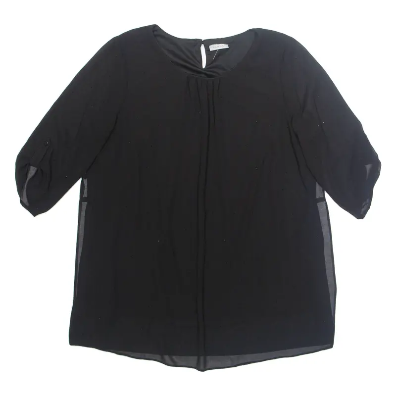 Canada Womens Blouse Black Long Sleeve L 1