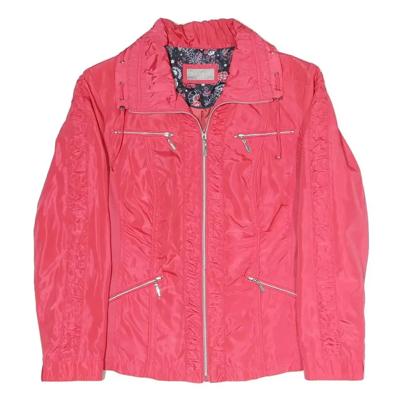Canda Womens Pink Outdoor Jacket L Polyester Blend Microfibre Plain Zip 1