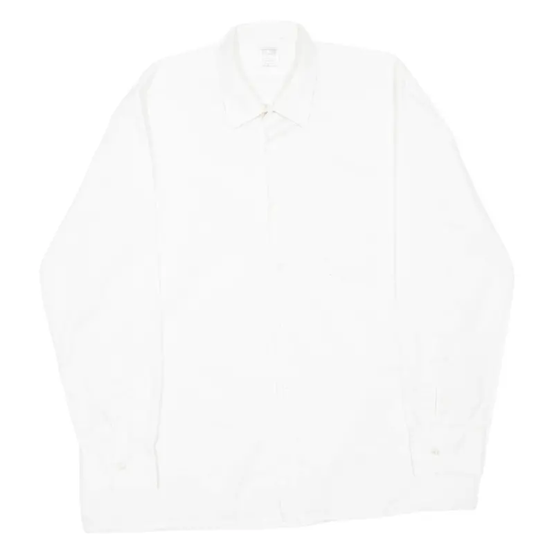 Candahar Club Mens Plain Shirt White Long Sleeve L 1