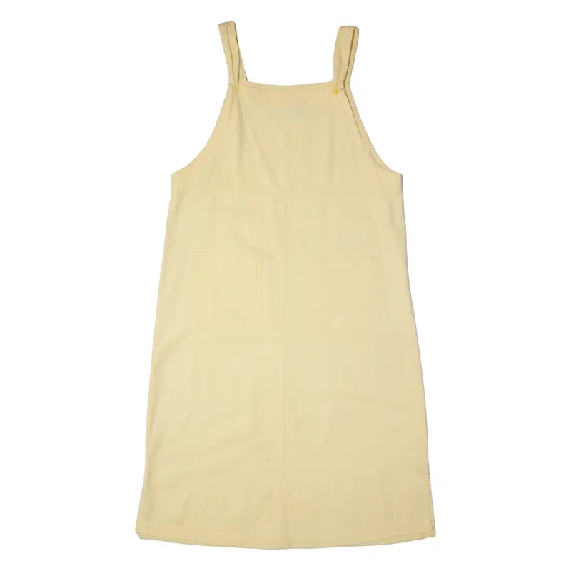 Capacity Womens Dungaree Dress Yellow 90S Sleeveless Midi M 1