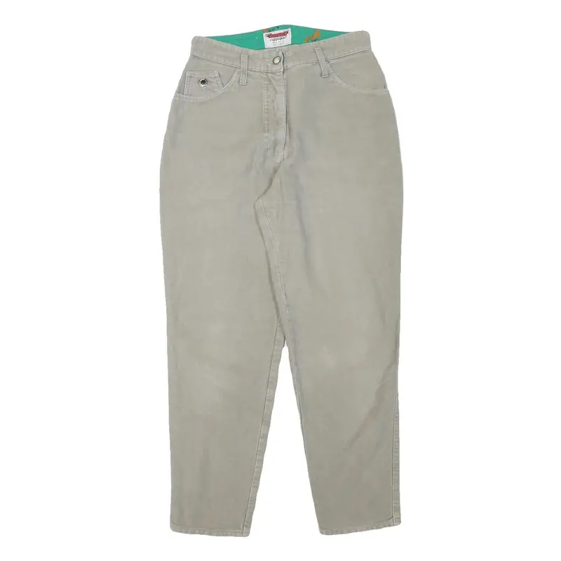 Cappopera Womens Cotton Blend Beige Relaxed Tapered Trousers W27 L27 Casual 1