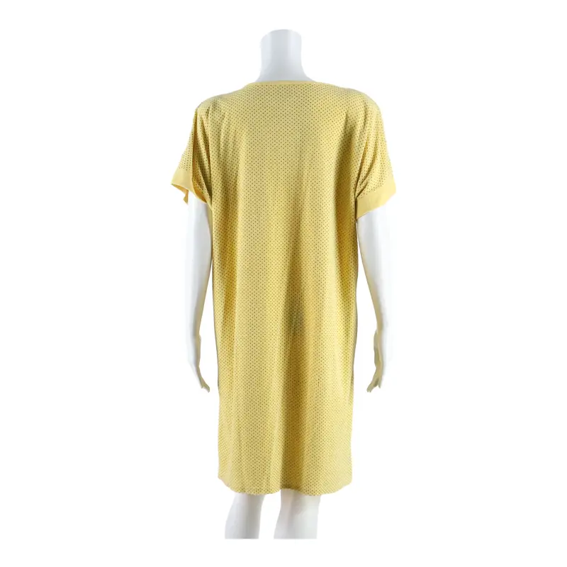 Caprice Pockets Womens Shirt Dress Yellow 90S Spotted Knee Length L 2