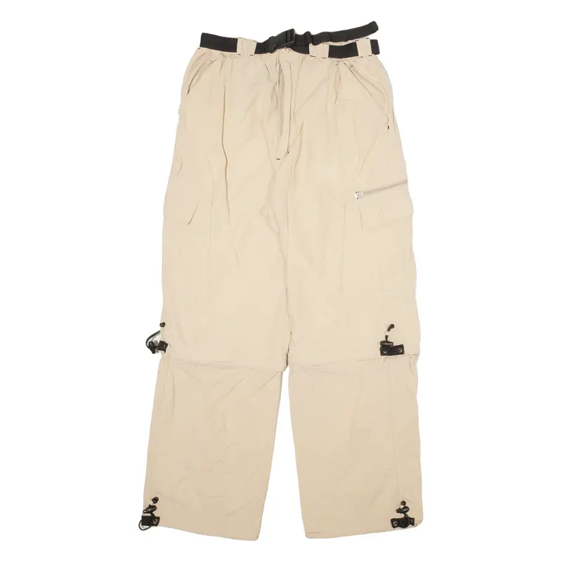 Cargo Detachable Leg Mens Trousers Cream Relaxed Straight W28 L28 1