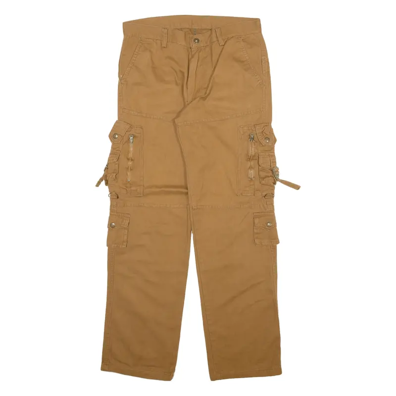 Cargo Womens Trousers Beige Regular Straight W32 L31 1