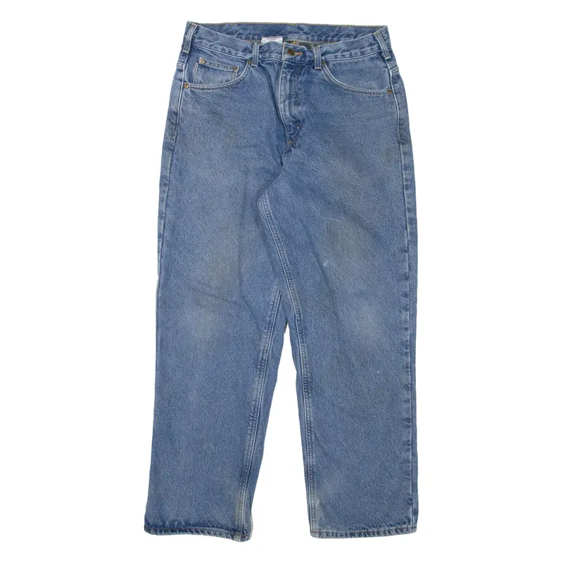 Carhartt Blanket Lined Workwear Mens Jeans Blue Relaxed Straight W31 L30 1