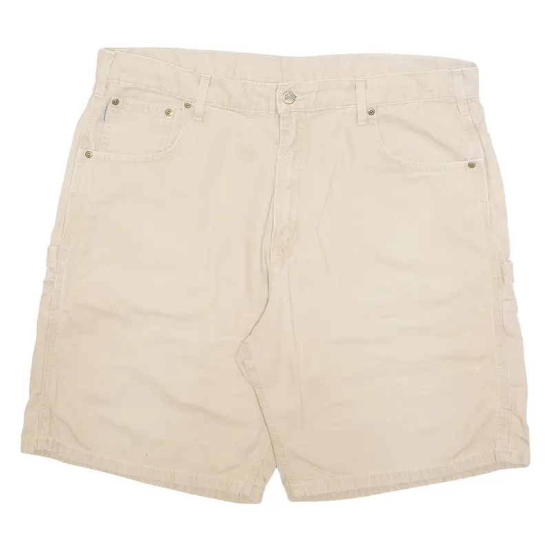 Carhartt Cargo Carpenter Mens Workwear Shorts Beige Xl W40 1