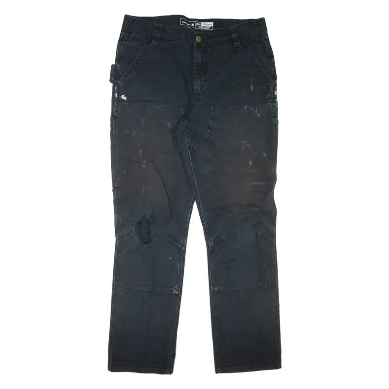 Carhartt Carpenter Workwear Mens Jeans Black Regular Straight W34 L32 1