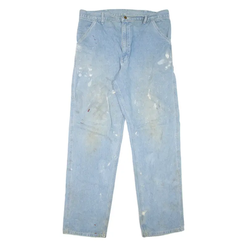 Carhartt Carpenter Workwear Mens Jeans Blue Relaxed Straight W38 L36 1