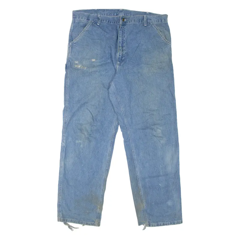 Carhartt Carpenter Workwear Mens Jeans Blue Relaxed Tapered W38 L32 1