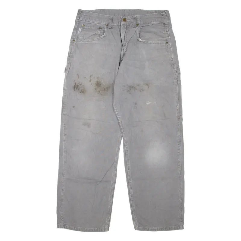Carhartt Carpenter Workwear Mens Jeans Grey Relaxed Straight W33 L30 1