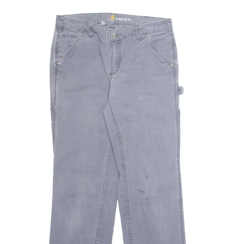 Carhartt Carpenter Workwear Mens Trousers Grey Regular Straight W32 L31 2