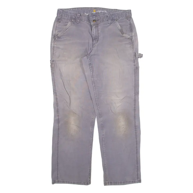 Carhartt Carpenter Workwear Womens Trousers Blue Regular Straight W32 L27 1