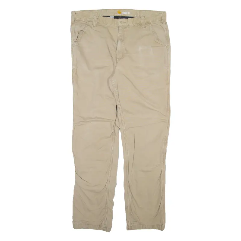 Carhartt Insulated Mens Trousers Beige Relaxed Straight W38 L34 1