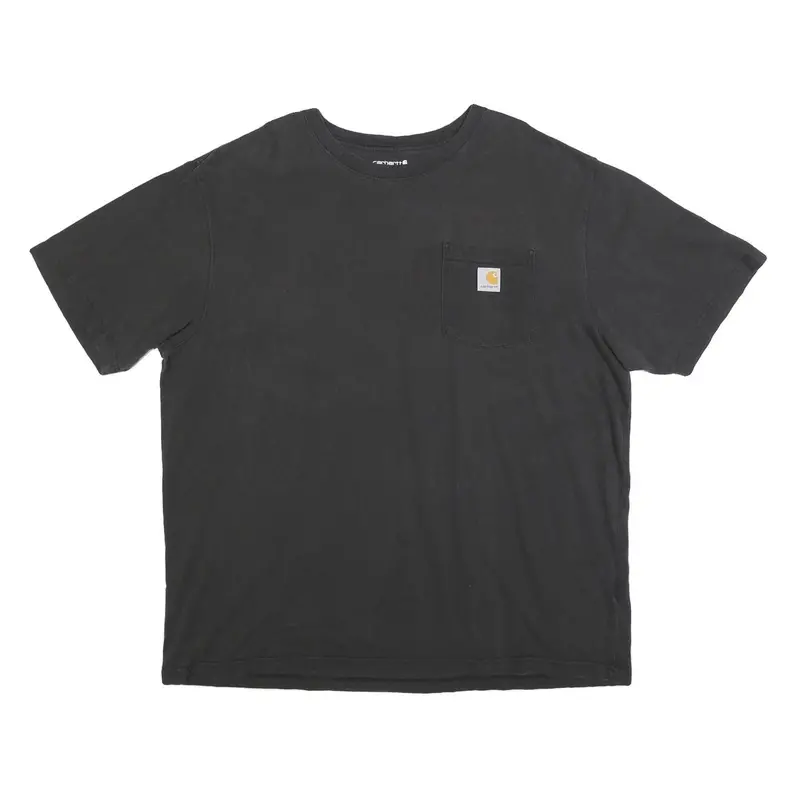 Carhartt Mens Black Pocket T-Shirt Xl Short Sleeve Crew Neck Workwear 1