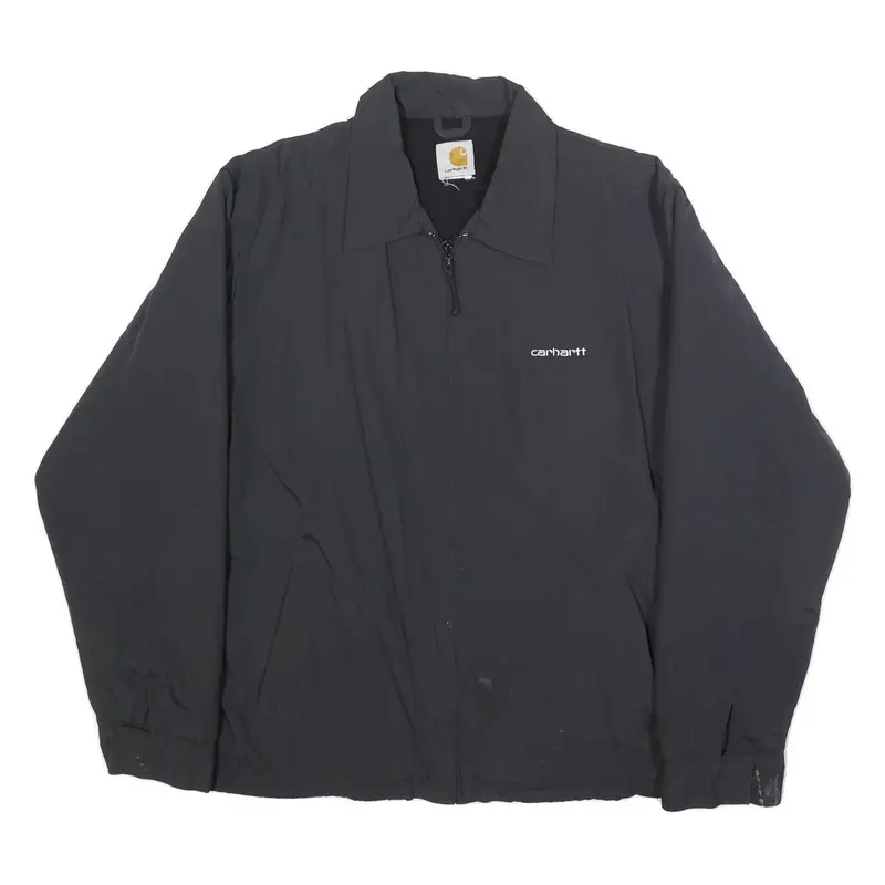 Carhartt Mens Black Synthetic Zip Jacket L Casual Workwear Outerwear 1