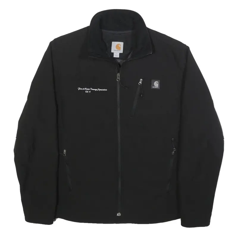 Carhartt Mens Black Workwear Jacket S Polyester Blend Woven Plain Zip Closure 1