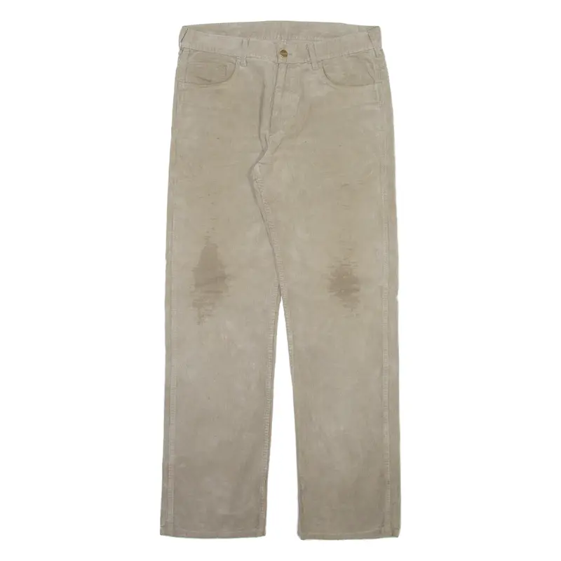 Carhartt Mens Corduroy Trousers Beige Relaxed Straight W33 L33 1