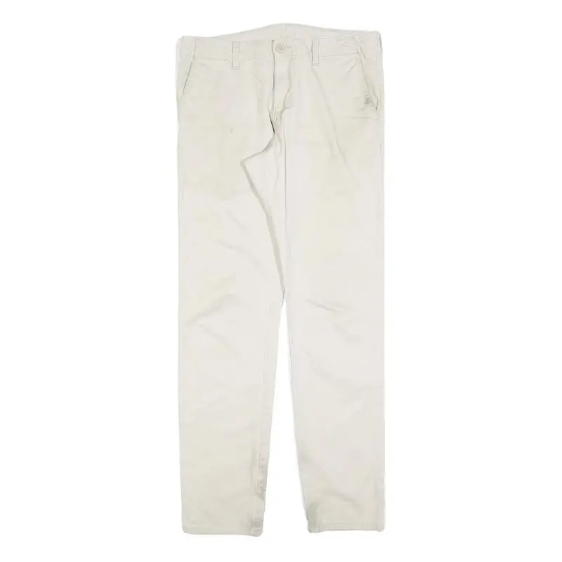 Carhartt Mens Cotton Blend Beige Slim Straight Trousers W31 L32 Casual Workwear 1