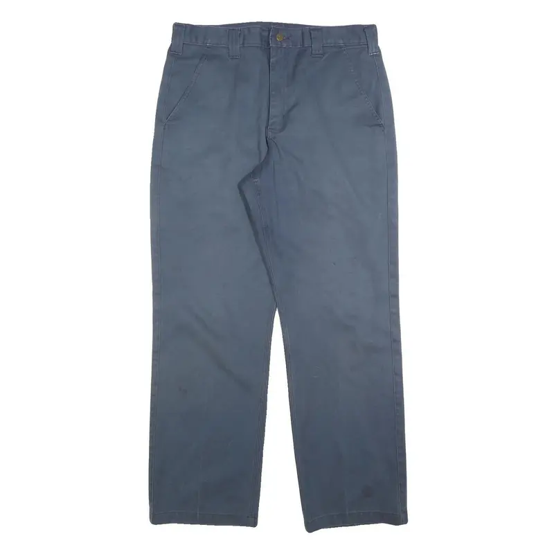 Carhartt Mens Cotton Blend Blue Regular Straight Trousers W32 L32 Classic 1