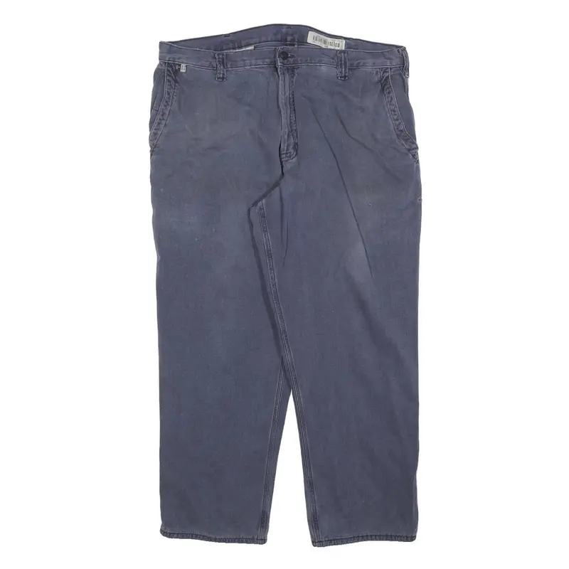 Carhartt Mens Cotton Blend Blue Relaxed Straight Trousers W40 L30 Workwear 1