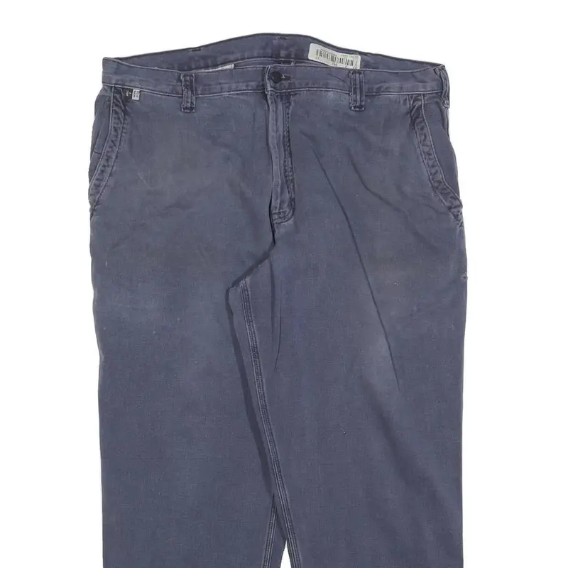 Carhartt Mens Cotton Blend Blue Relaxed Straight Trousers W40 L30 Workwear 2