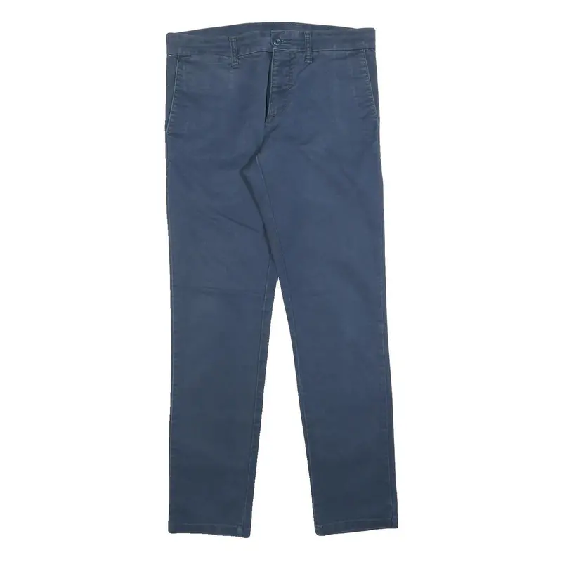 Carhartt Mens Cotton Blend Blue Slim Straight Trousers W32 L32 Casual Workwear 1