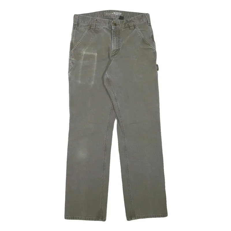 Carhartt Mens Cotton Blend Relaxed Straight Trousers W29 L30 Workwear Utility 1