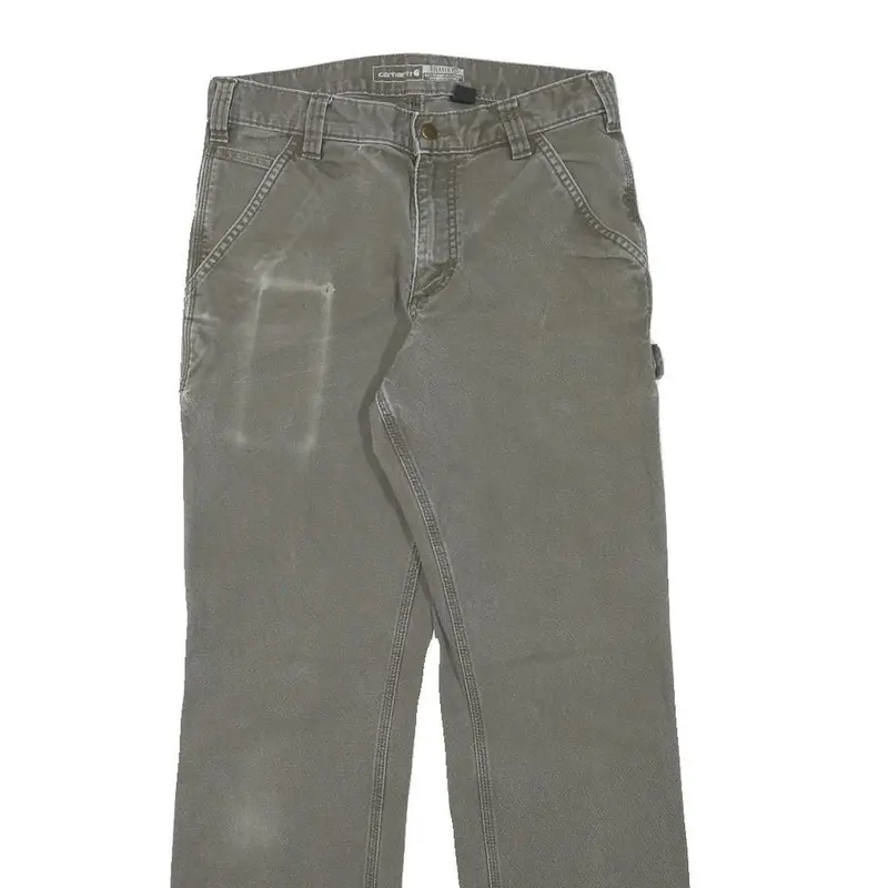 Carhartt Mens Cotton Blend Relaxed Straight Trousers W29 L30 Workwear Utility 2