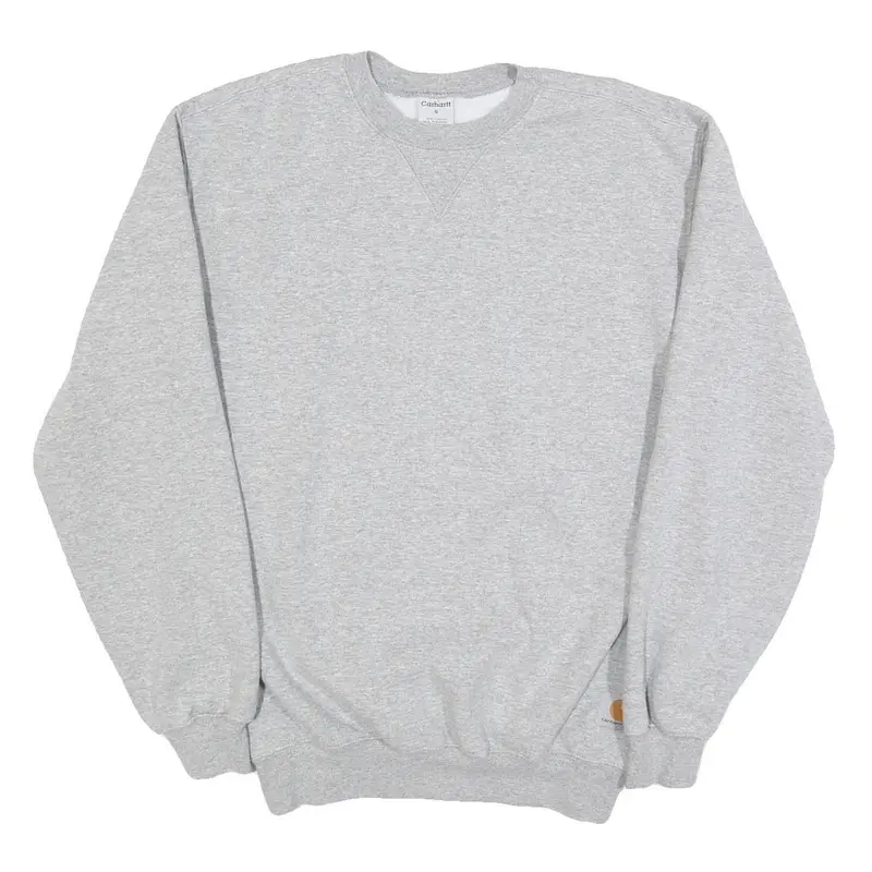 Carhartt Mens Grey Cotton Blend Crew Neck S Classic Pullover Sweatshirt 1